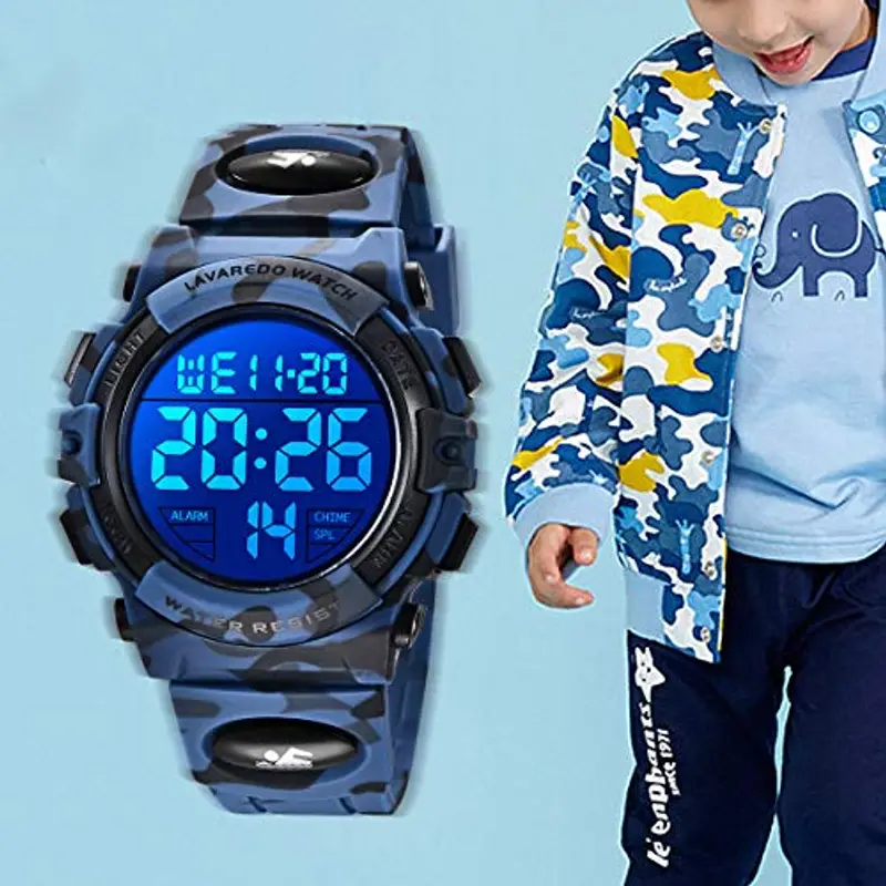 BEN NEVIS Orologio da Polso Orologi Sport per Bambini Digitale Multifunzione Impermeabile LED Luce Allarme Calendario Data con Cinturino in Silicone Blu miniatura 2