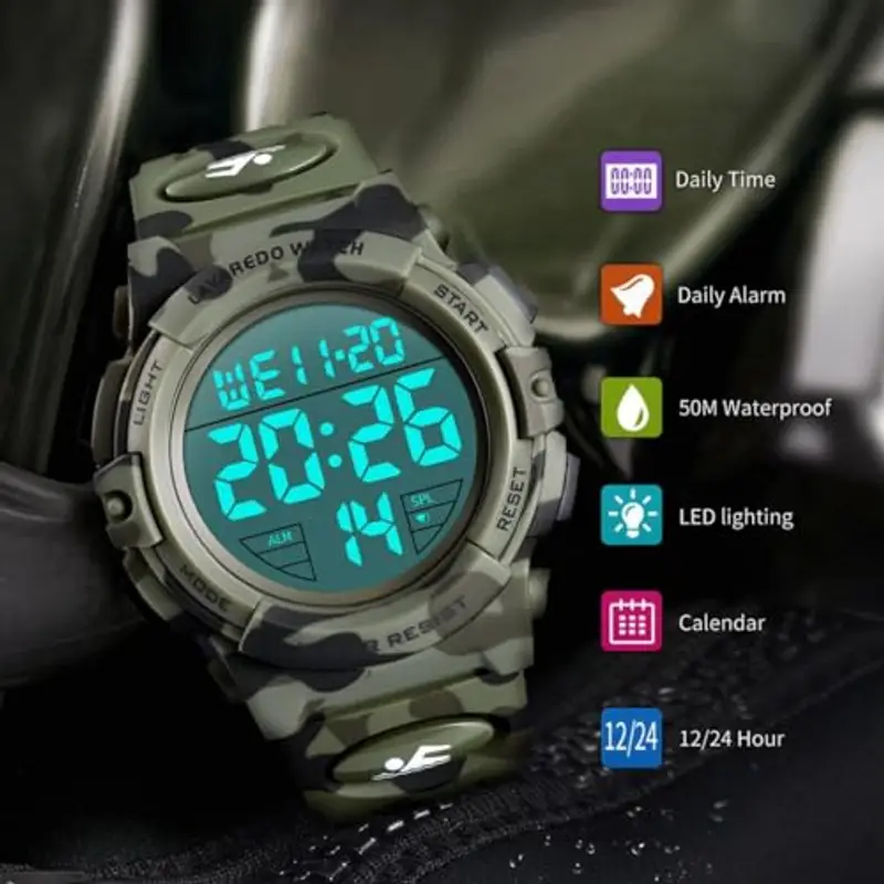 BEN NEVIS Orologio Digitale da Uomo Orologio Sportivo Militare 5ATM Impermeabile Cronografo Militare Orologio da Polso per Uomo miniatura 2