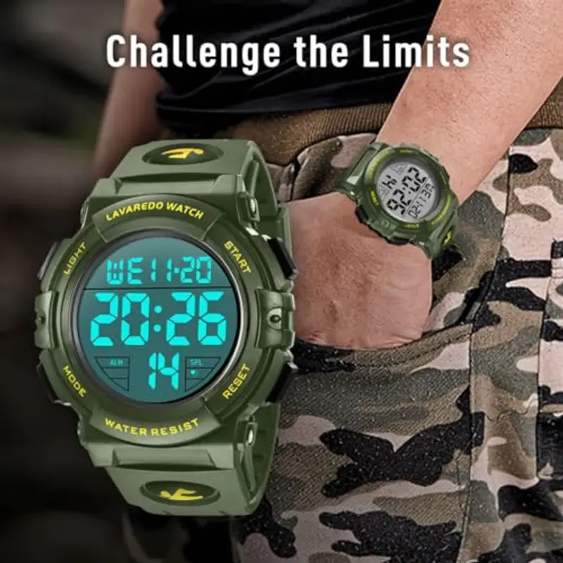 BEN NEVIS Orologio Digitale da Uomo Orologio Sportivo Militare 5ATM Impermeabile Cronografo Militare Orologio da Polso per Uomo miniatura 3