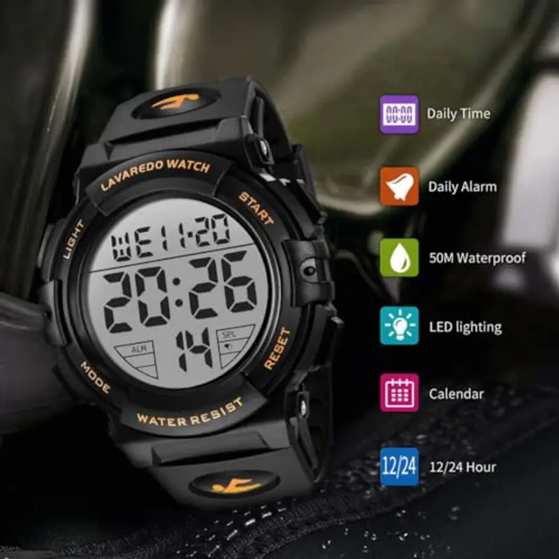 BEN NEVIS Orologio Digitale da Uomo Orologio Sportivo Militare 5ATM Impermeabile Cronografo Militare Orologio da Polso per Uomo miniatura 3