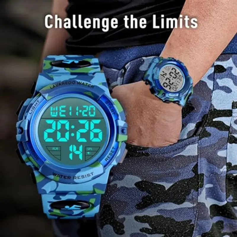 BEN NEVIS Orologio Digitale da Uomo Orologio Sportivo Militare 5ATM Impermeabile Cronografo Militare Orologio da Polso per Uomo miniatura 3