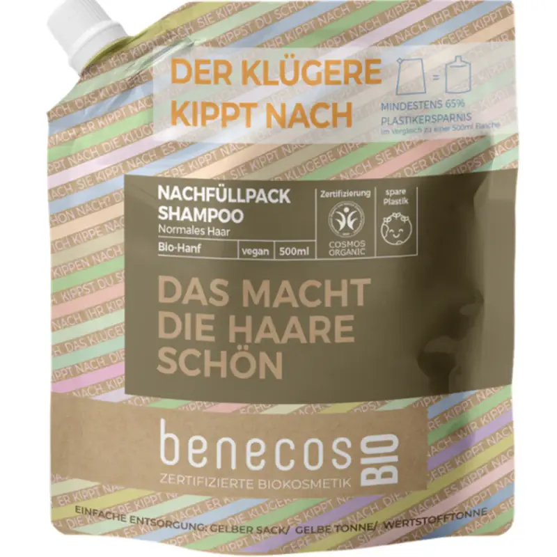 benecosBIO Shampoo per l'Uso Quotidiano Ricarica 500 ml
