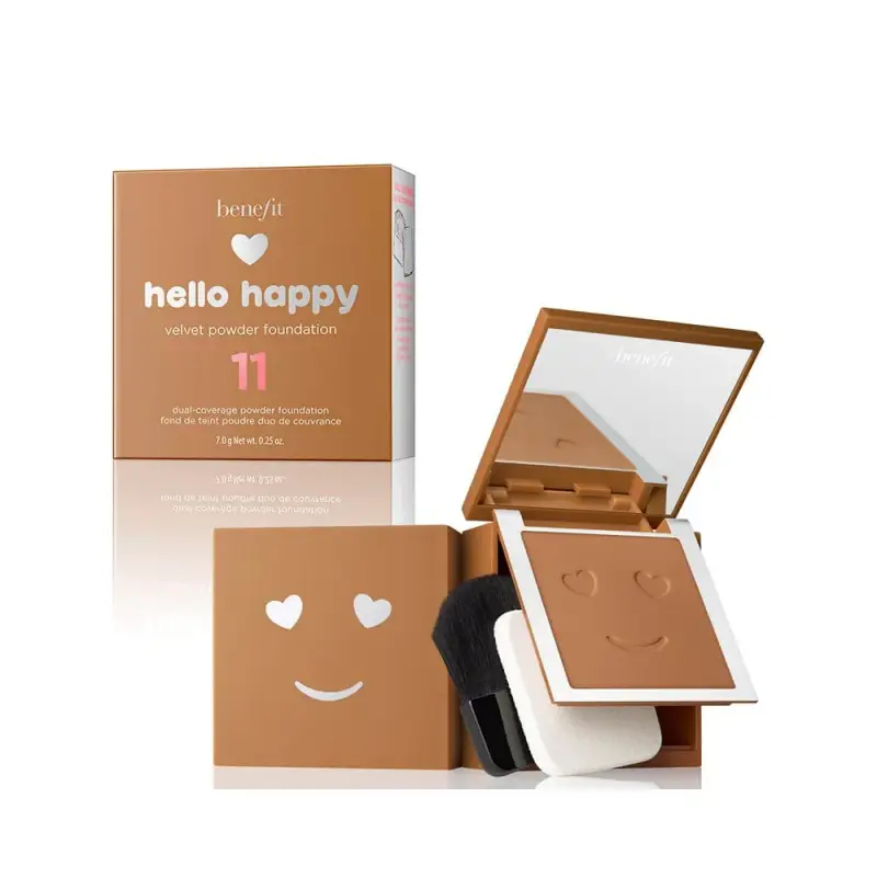 Hello Happy Velvet Matte Finish Fondotinta compatto 11 Dark Neutral 7 g