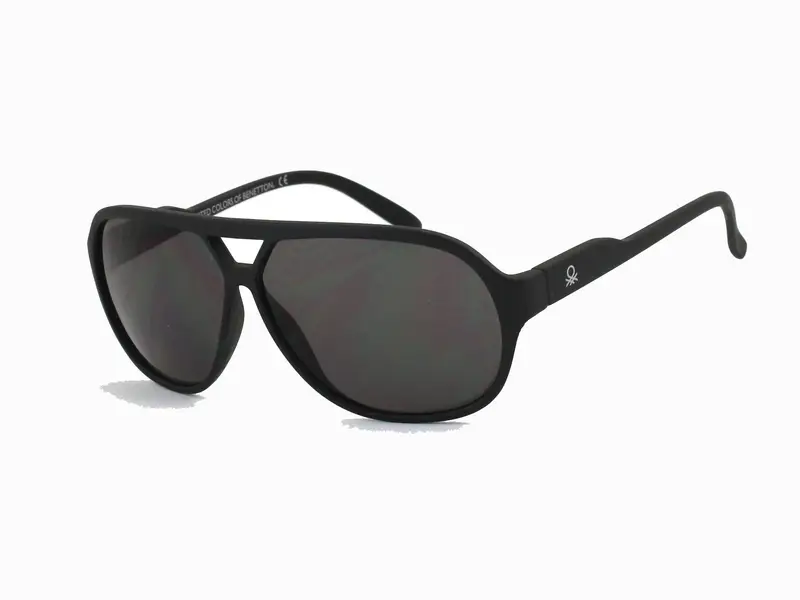 Benetton Junior Bambino BB577 01 Occhiali da sole Plastica Nero  Squadrata