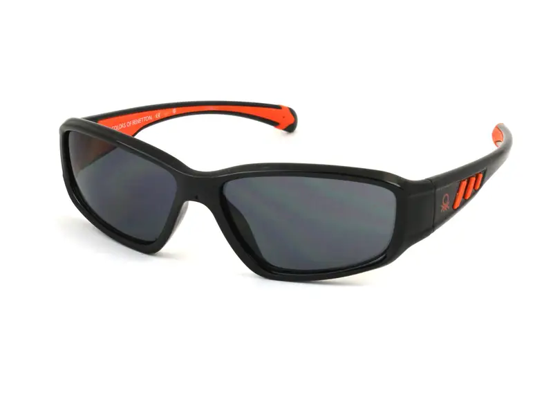 Benetton Junior Bambino BB587 01 Occhiali da sole Plastica Nero  Avvolgente