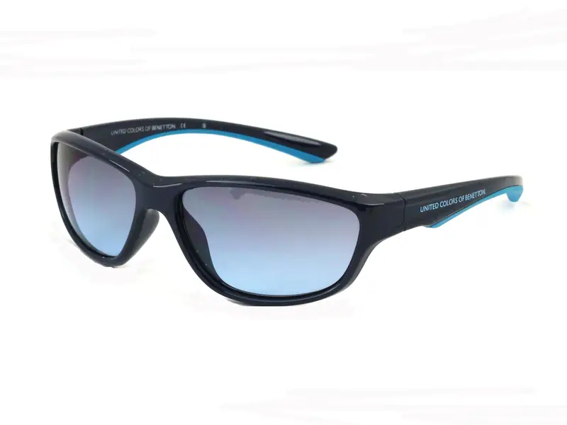 Benetton Junior Bambino BB588 02 Occhiali da sole Plastica Blu  Avvolgente