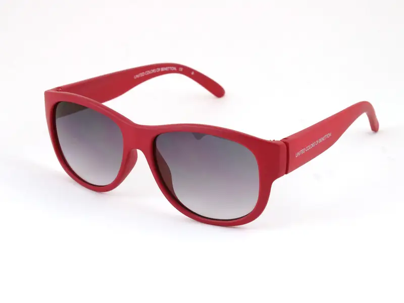 Benetton Junior Bambino BB592 04 Occhiali da sole Plastica Rosso  Squadrata