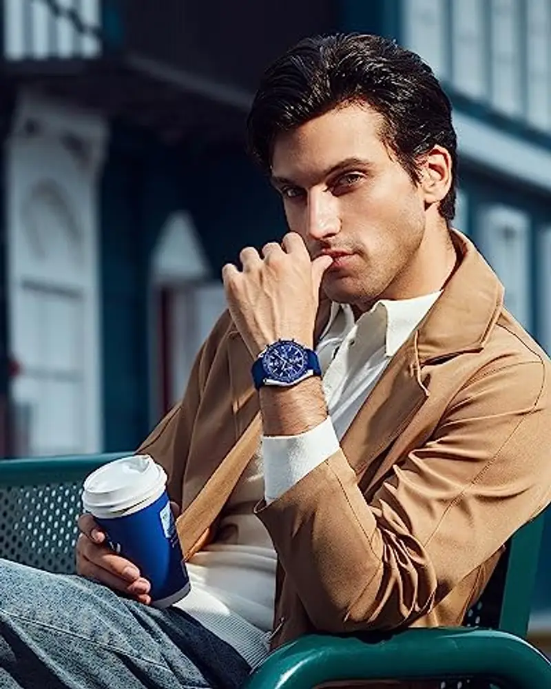 BENYAR Orologio da Uomo Cronografo Analogico Movimento al Quarzo Impermeabile Luminoso Moda Sportivo Affari Orologio da Polso Elegante Regalo per Uomo miniatura 2