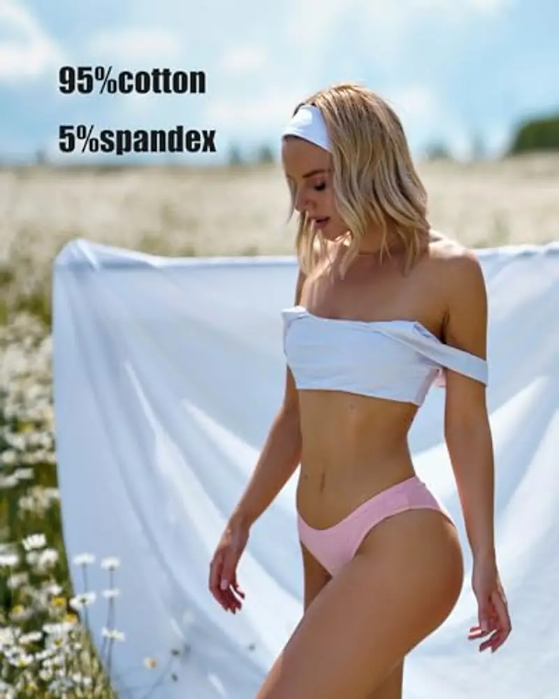 BeReady Confezione da 6 Mutande da Donna in Cotone Elasticizzato Slips Cotone Hipster comode Biancheria Intima Cotone miniatura 3