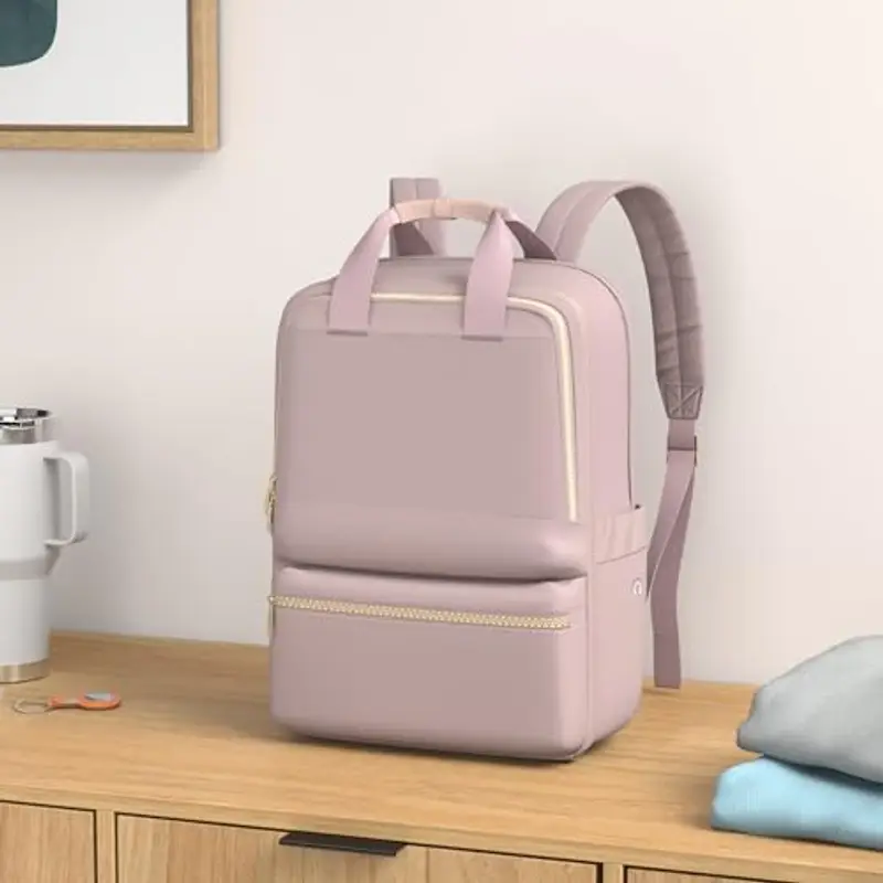 bergsalz Zaino Donna Uomo Ryanair 40x20x25 Da Viaggio Sportivo Impermeabile Aereo Bagaglio a Mano Università Casual Per Laptop Da 14 Pollici Cachi miniatura 2