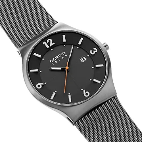 BERING Solar 14440-007 Orologio da polso da uomo, cassa in acciaio inossidabile grigia da 40 mm e quadrante blu miniatura 3