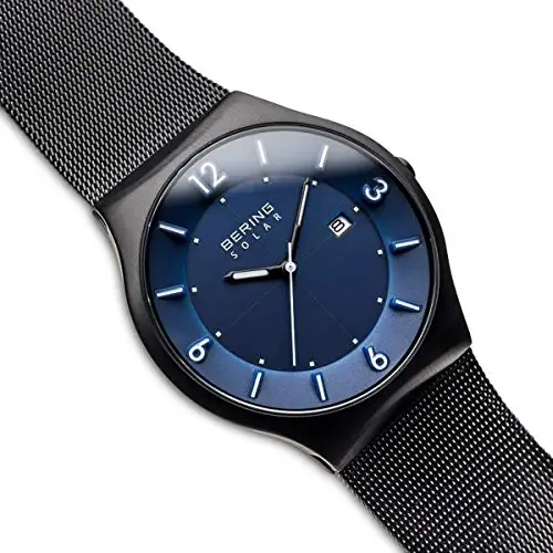 BERING Solar 14440-227 Orologio da polso da uomo, cassa in acciaio inossidabile nera da 40 mm e quadrante blu miniatura 2
