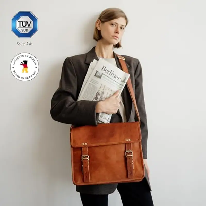 Berliner Bags Borsa messenger Donna Marrone 1600511 miniatura 3