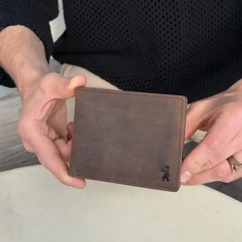 Berliner Bags Portafoglio vintage Peter in pelle con protezione RFID approvata TÜV per uomo, Espresso, Misura standard, Classico miniatura 2