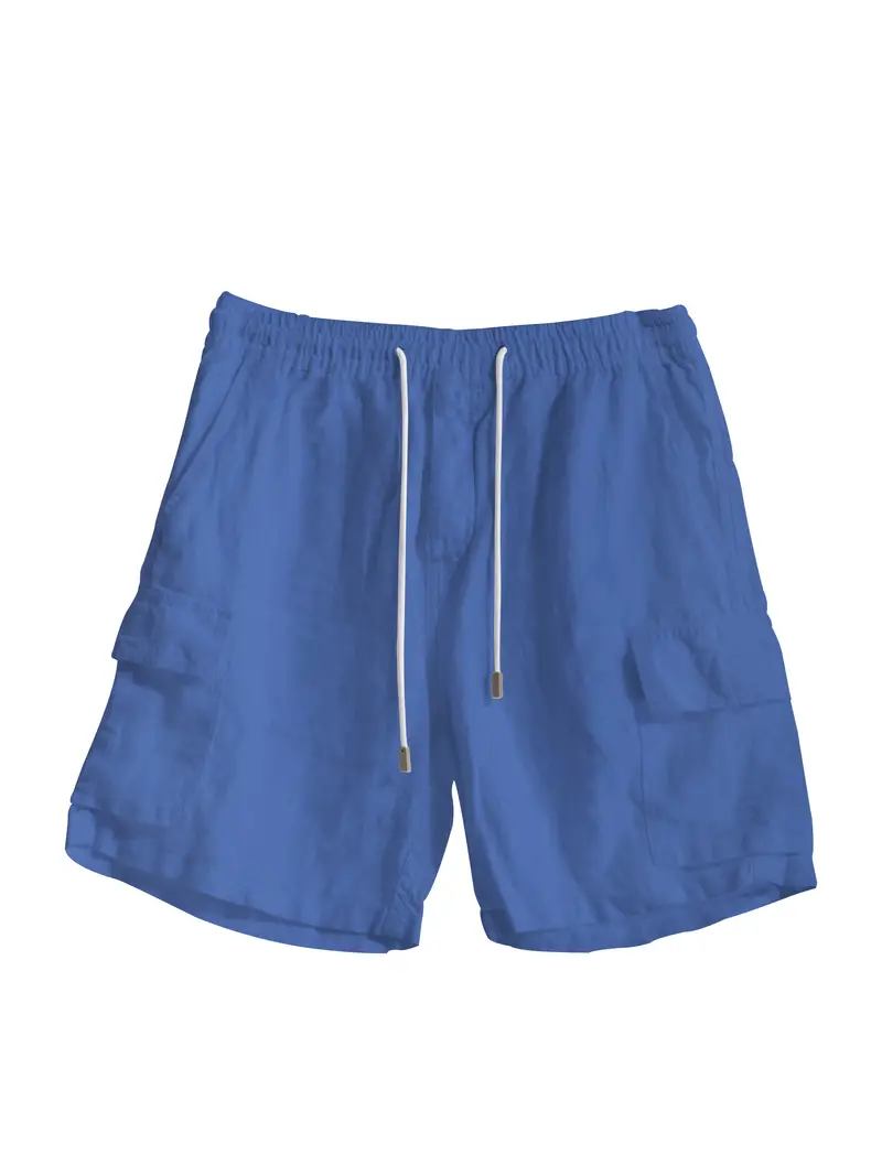 BERMUDA MISTO LINO KEVIN | Colore: Blu Royal | Taglia: XL