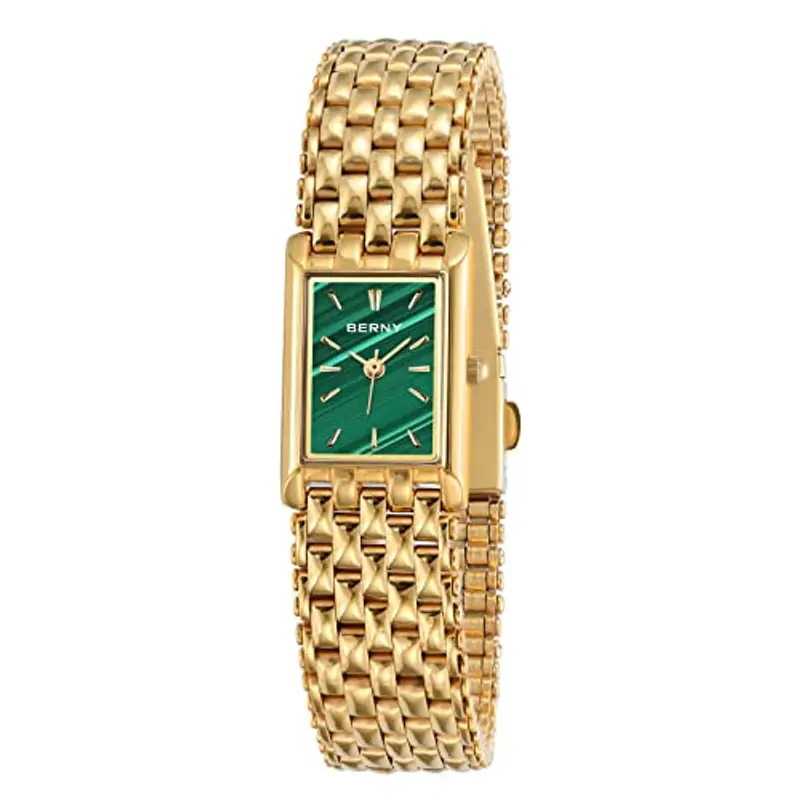 BERNY Orologi d'oro per le donne Aggiornati Orologi da polso al quarzo Acciaio inossidabile Band Ladies Piccolo Orologio d'oro di lusso Casual Fashion Bracelet Strumenti inclusi