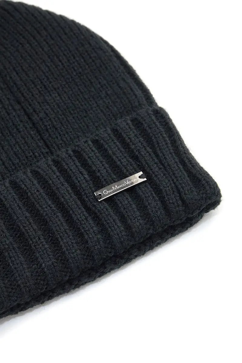 Berretto a Coste Blu Gianmarco Venturi 73182 da Uomo miniatura 2