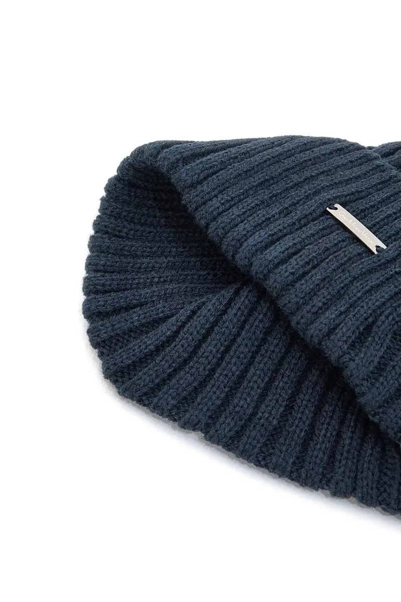 Berretto a Coste Blu Gianmarco Venturi 73341 da Uomo miniatura 3