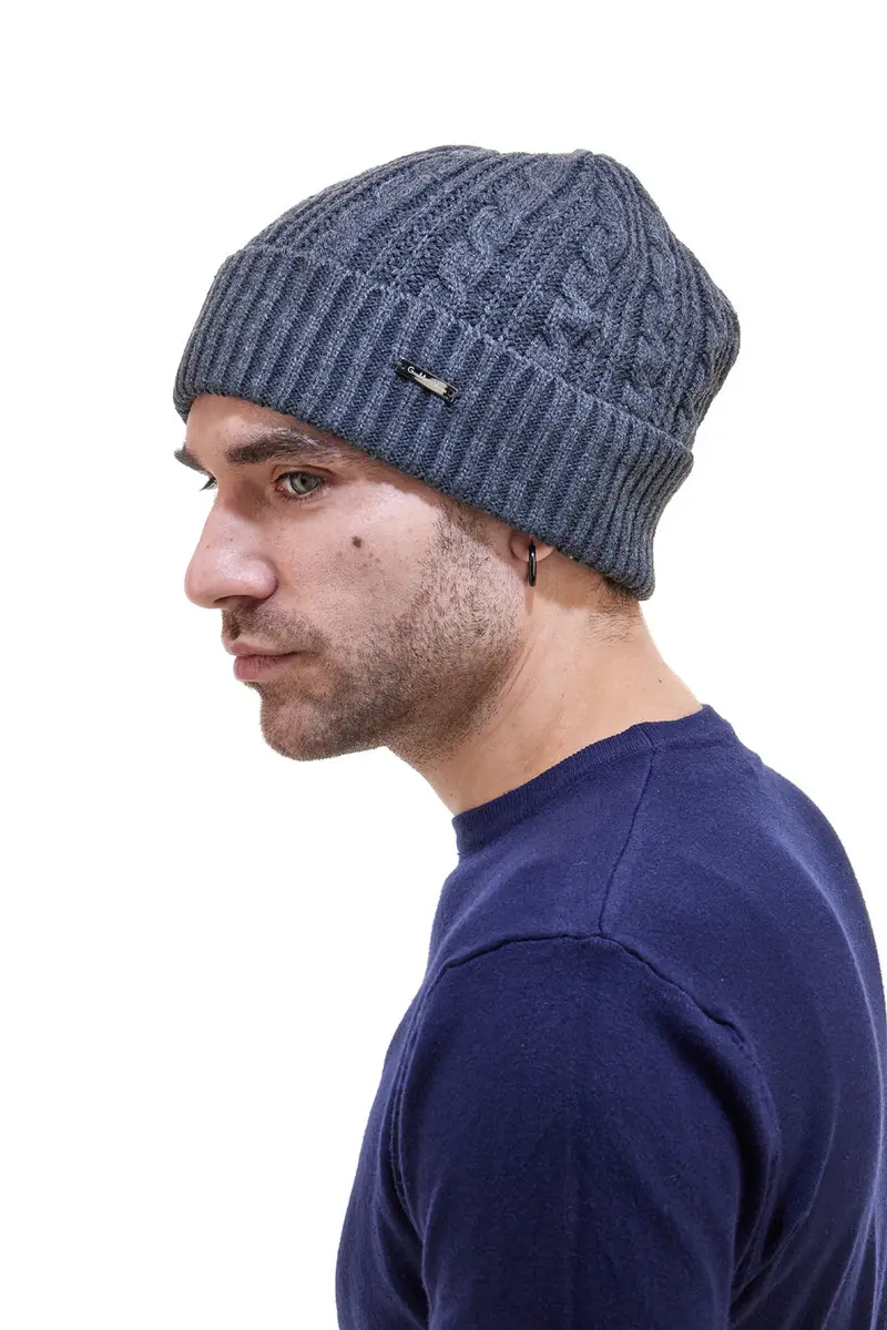 Berretto in Maglia Grigio GianMarco Venturi 73125