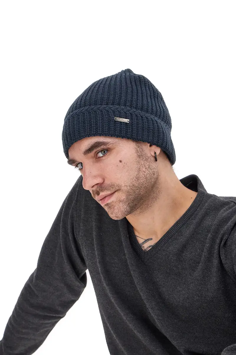 Berretto Invernale Blu Gianmarco Venturi 73116 miniatura 2