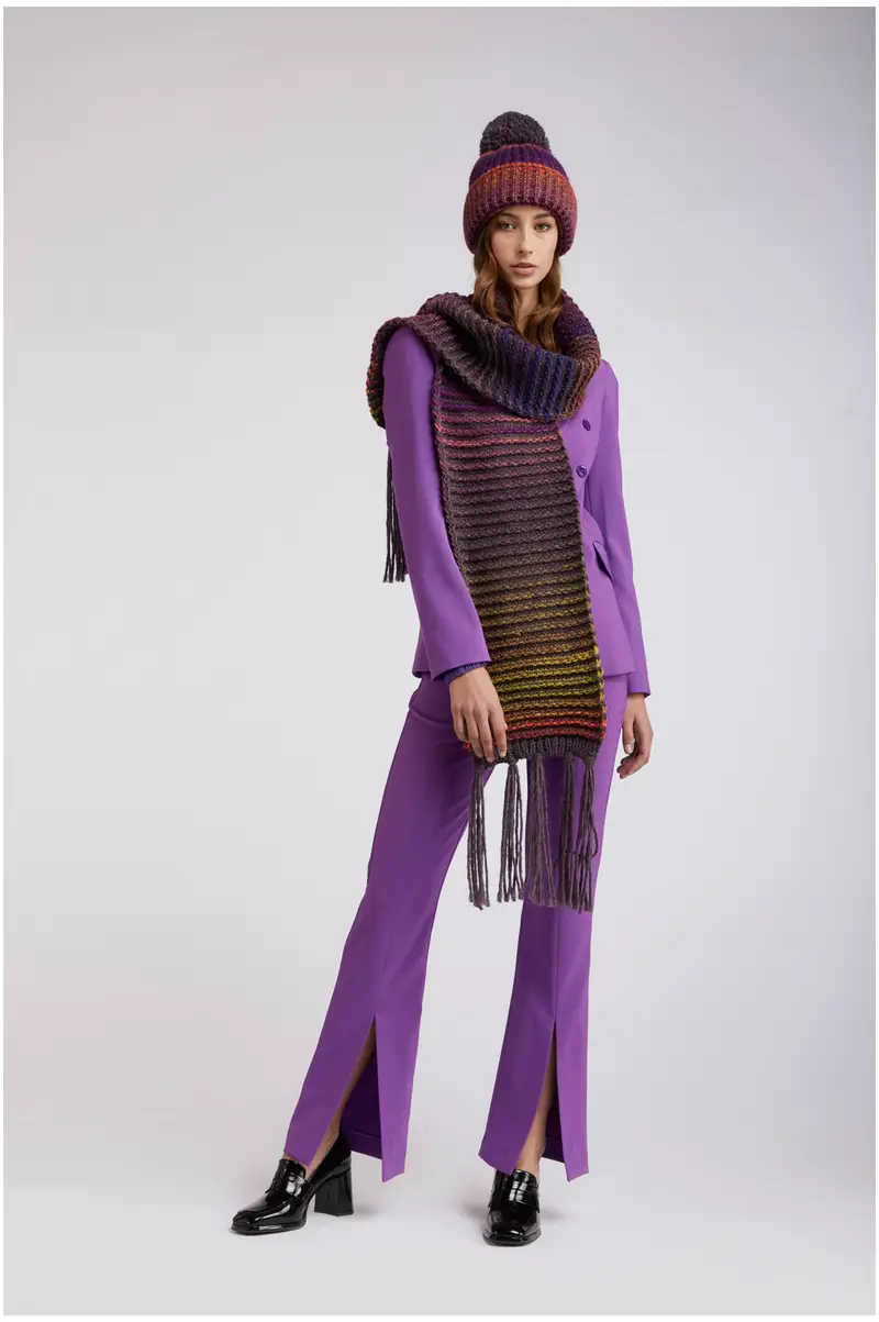 berretto multicolor con pon pon multicolor taglia unica