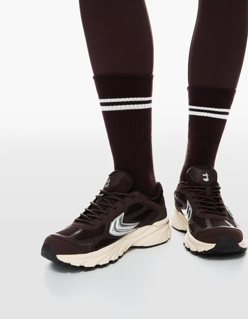 2 Paia Di Calzini Donna Marrone