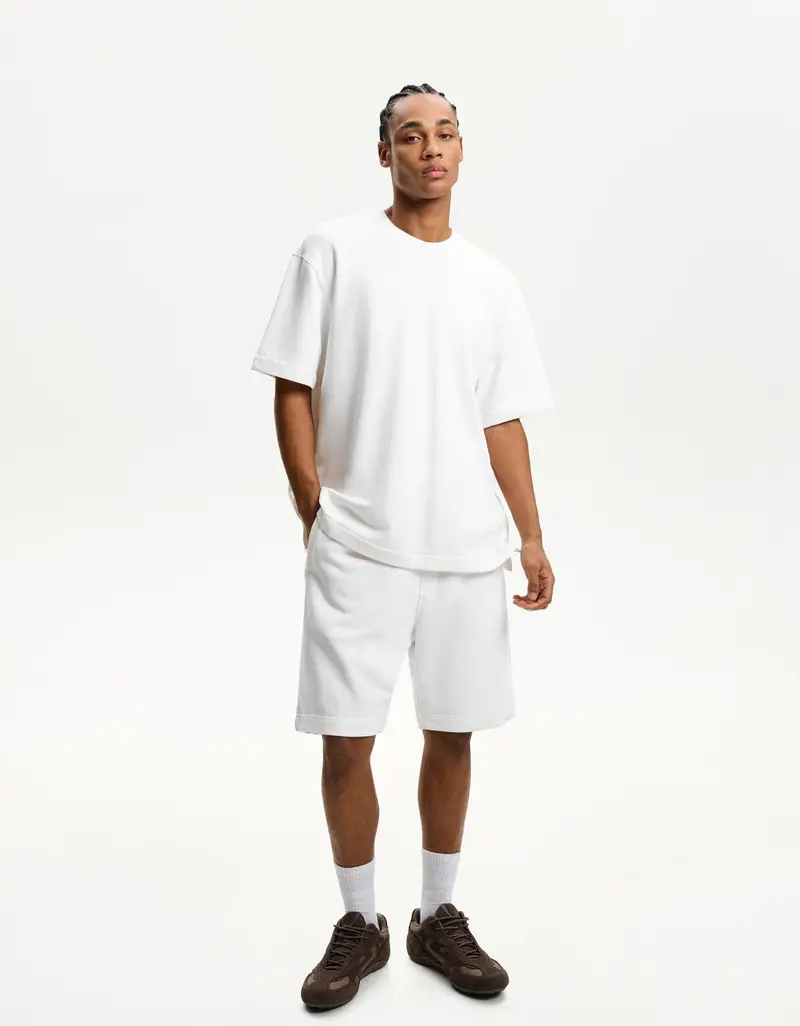 Bershka Bermuda Uomo Bianco 2703222