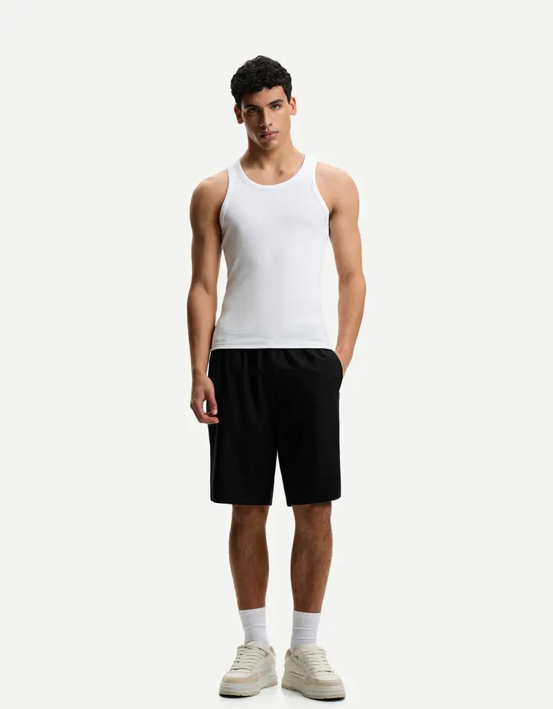 Bershka Bermuda Uomo Nero 2703221