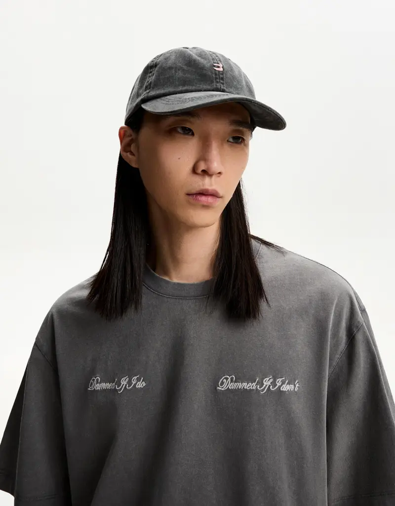 Berretto Ricamo Uomo Nero