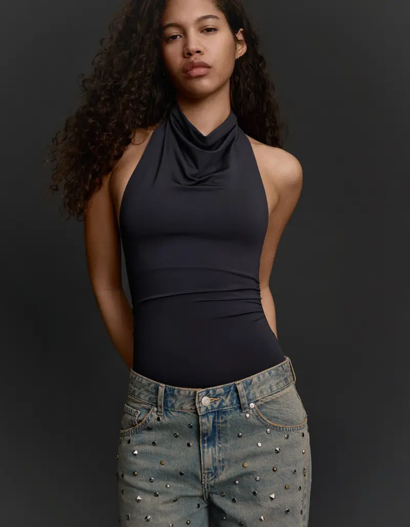 Bershka Body Donna Grigio 4213544