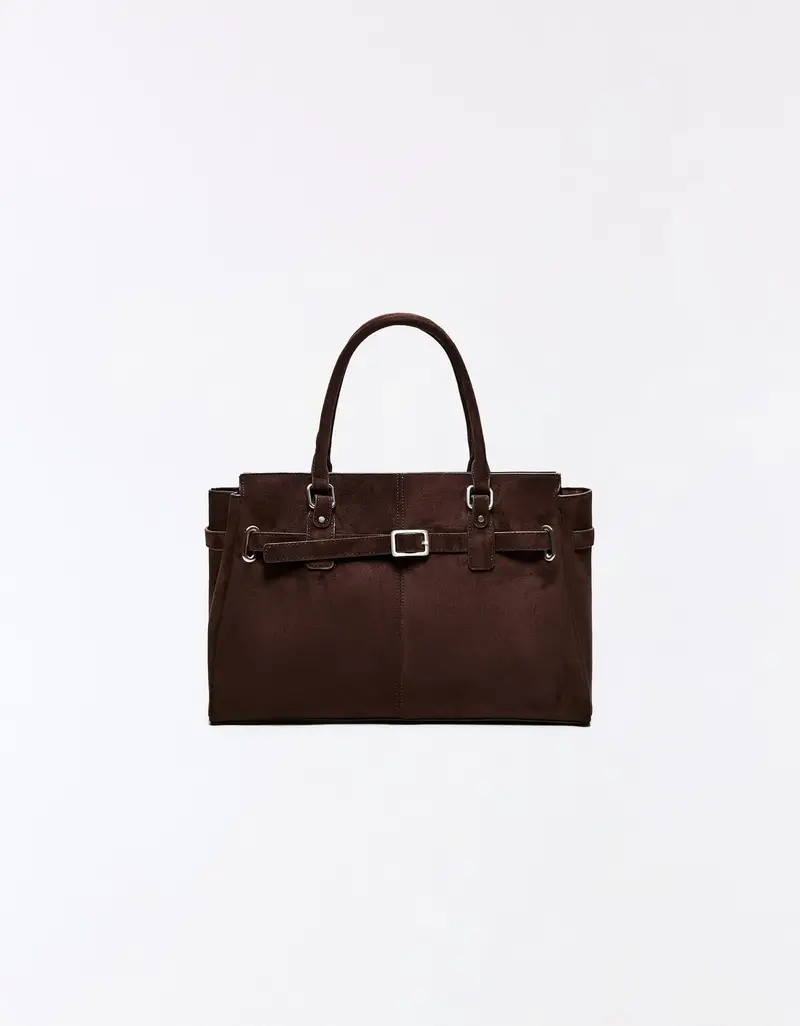 Borsa Shopper Con Cintura Donna Marrone