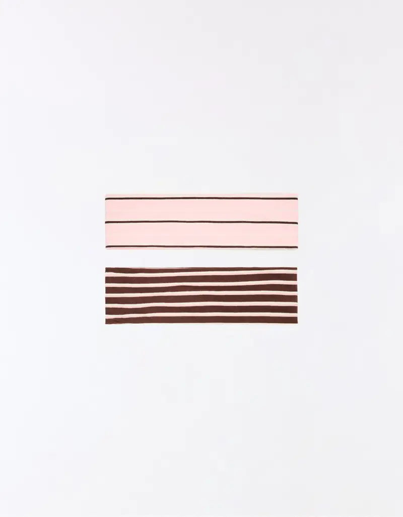 Confezione Da 2 Nastri Per Pelliccia Stampati Donna Multicolore