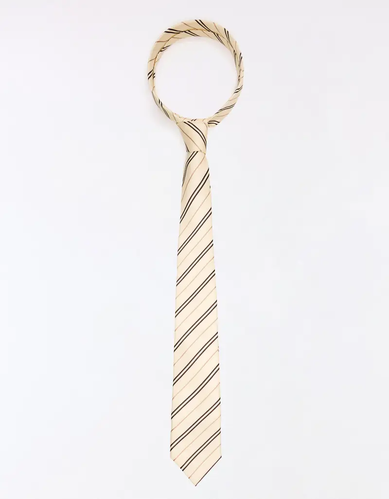 Cravatta A Righe Donna Giallo