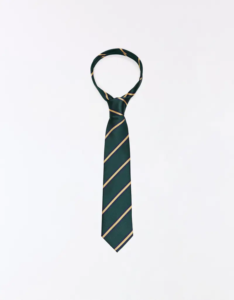 Cravatta A Righe Uomo Verde