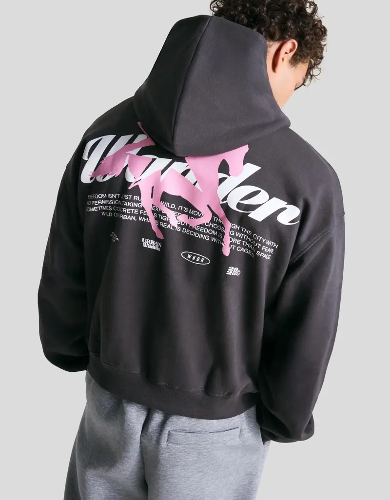 Bershka Felpa Cappuccio Stampa Uomo Xl Grigio