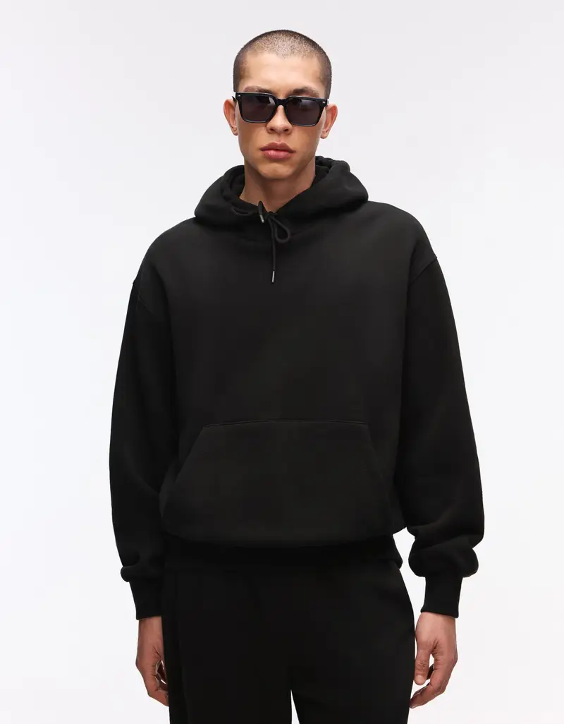 Felpa Con Cappuccio Uomo Nero