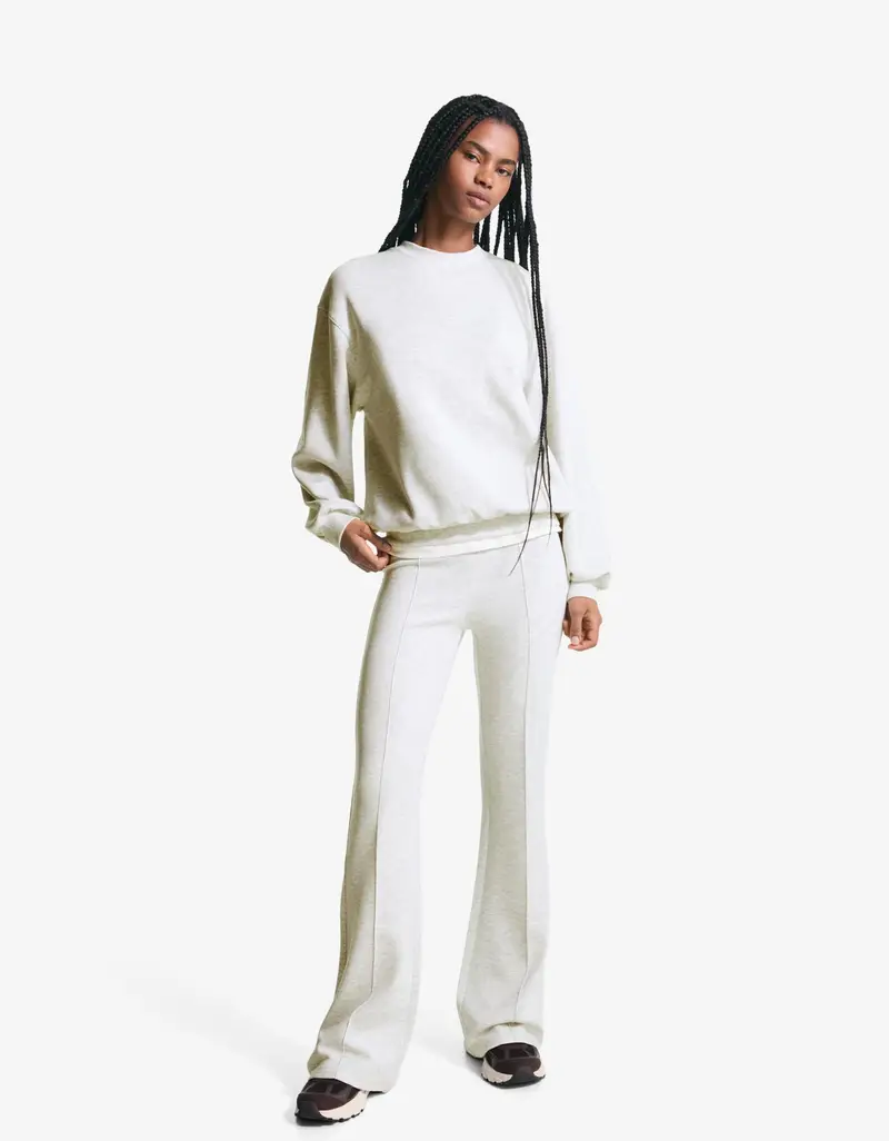 Bershka Felpa Oversize Morbida Con Modal Donna L Grigio