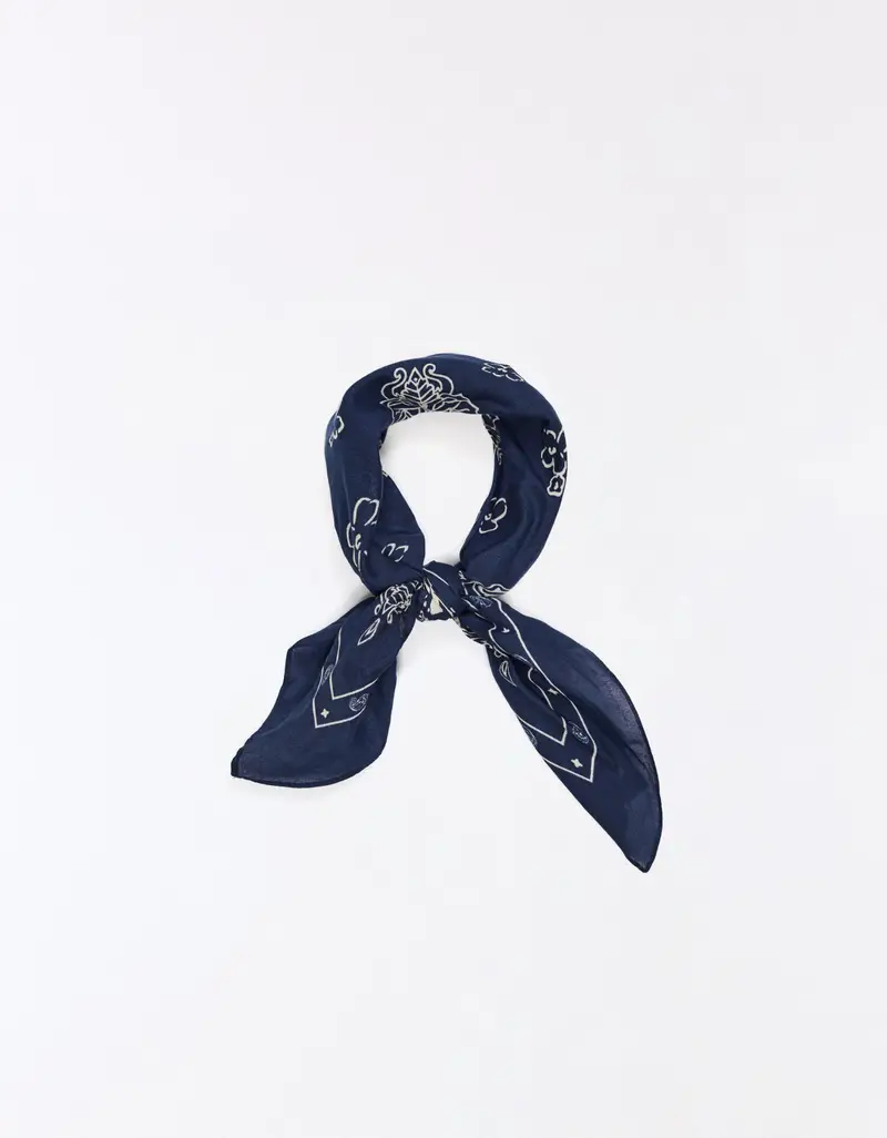 Foulard Stampa Uomo Marino