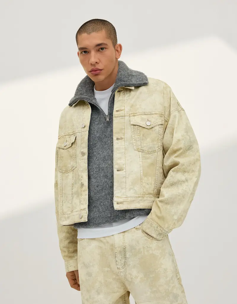 Bershka Jeans Uomo Verde 4206277