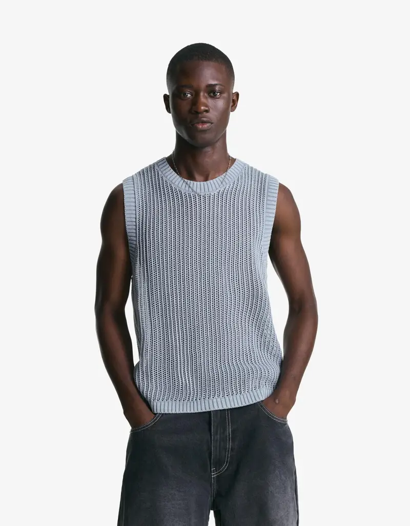 Bershka Gilet Uomo Azzurro 2704283