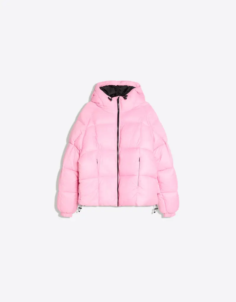 Giubbotto Imbottito Stampato Uomo Rosa