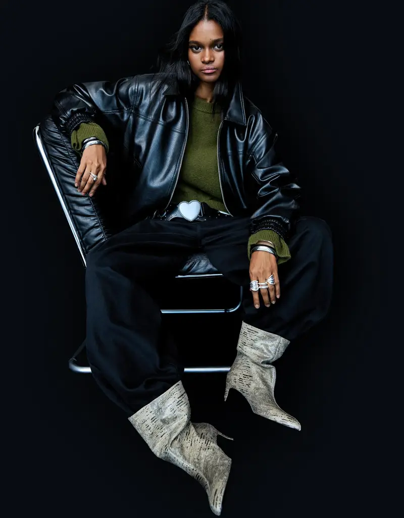 Giubbotto In Finta Pelle Donna Nero