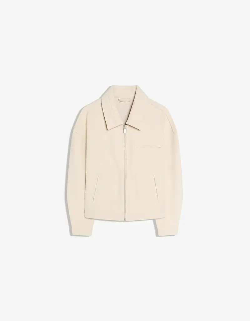 Giubbotto In Panno Con Cerniera Uomo Pietra