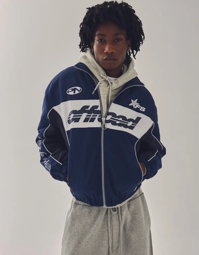 Giubbotto Sportivo Con Stampa Uomo Marino