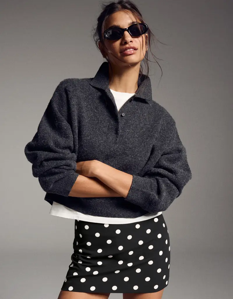 Gonna Pantalone Mini Fibbia Donna Bianco / Nero