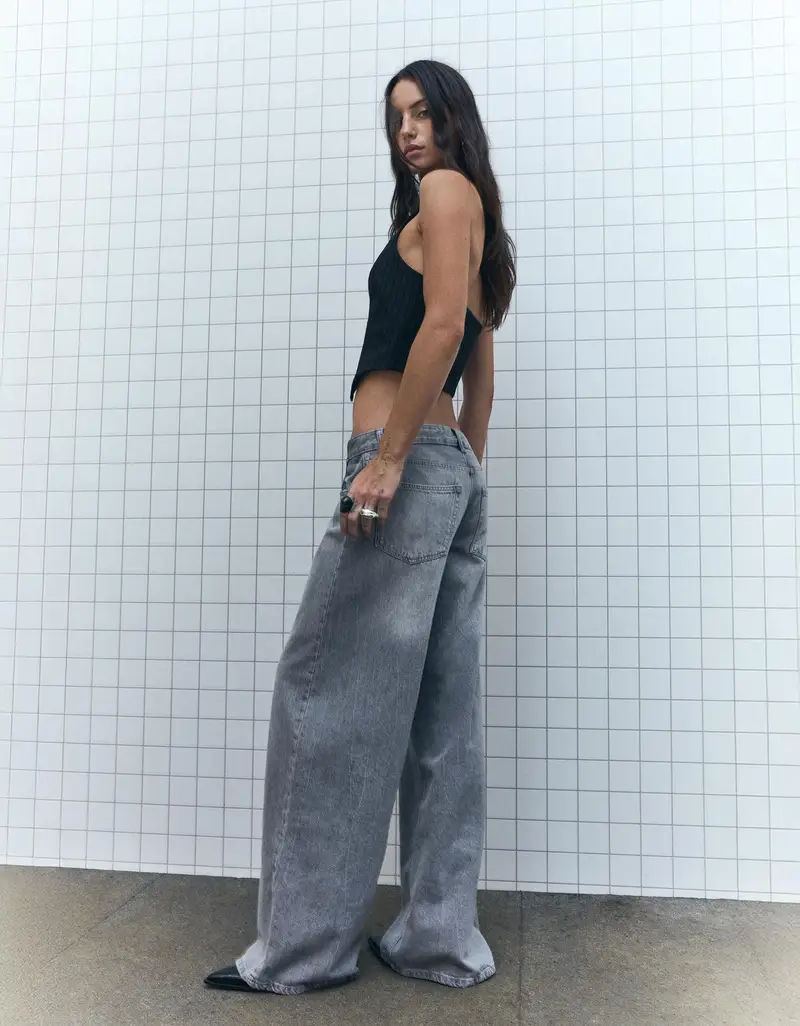 Bershka Jeans Donna Grigio 2702914