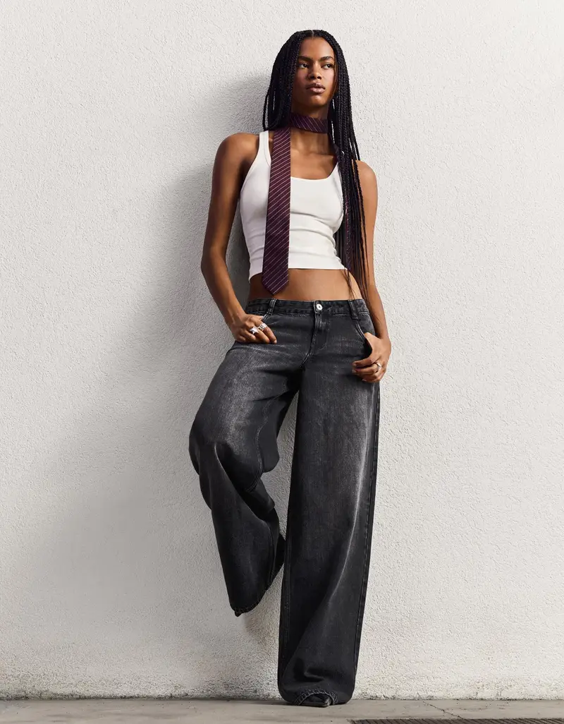 Bershka Jeans Donna Nero 2702916