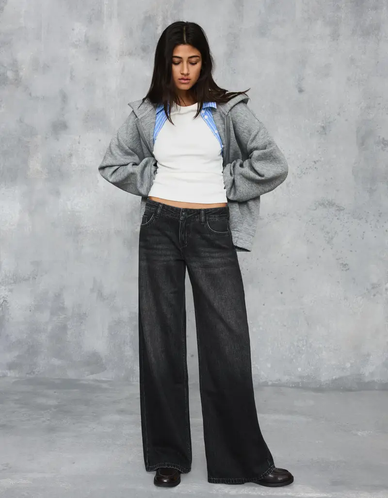 Bershka Jeans Donna Nero 4213448