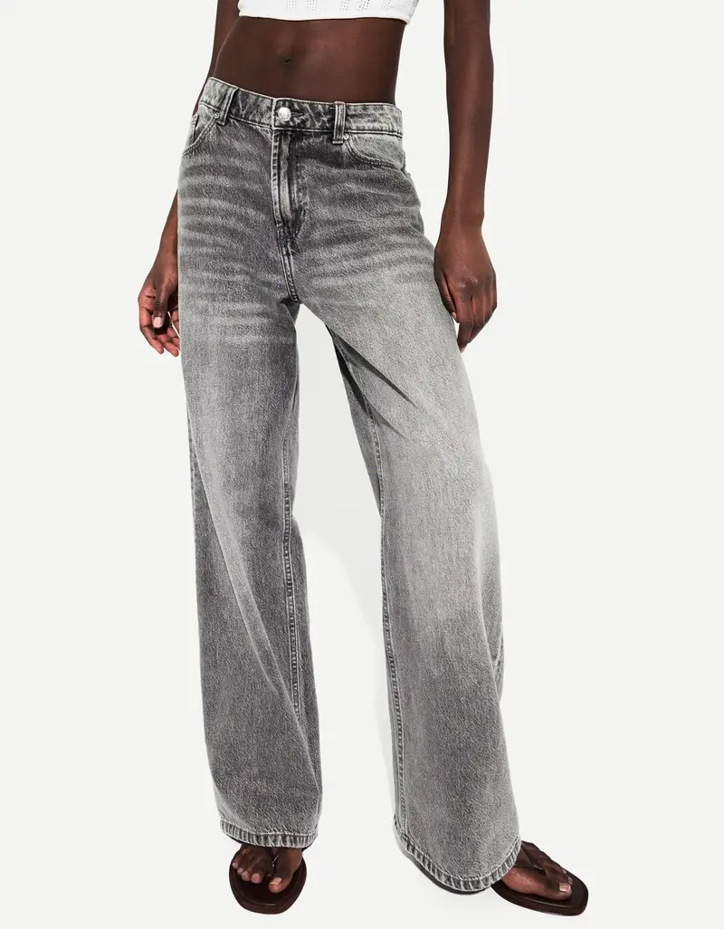Bershka Jeans Donna Grigio 2061300