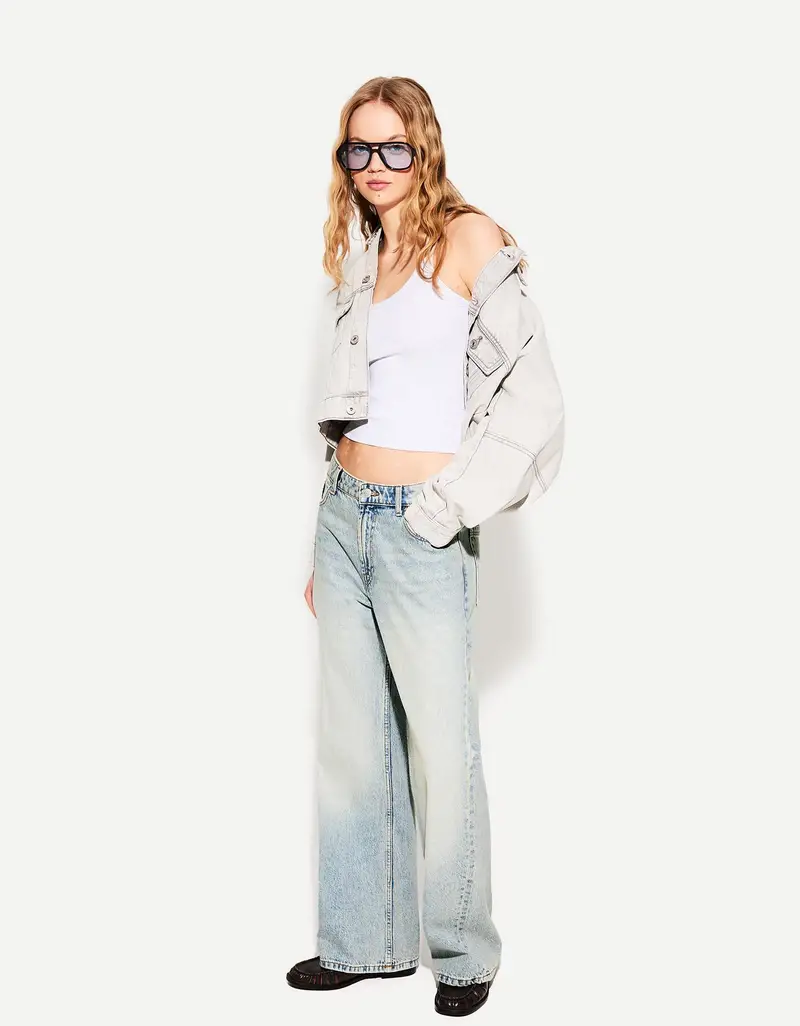 Bershka Jeans Donna Azzurro 4065024